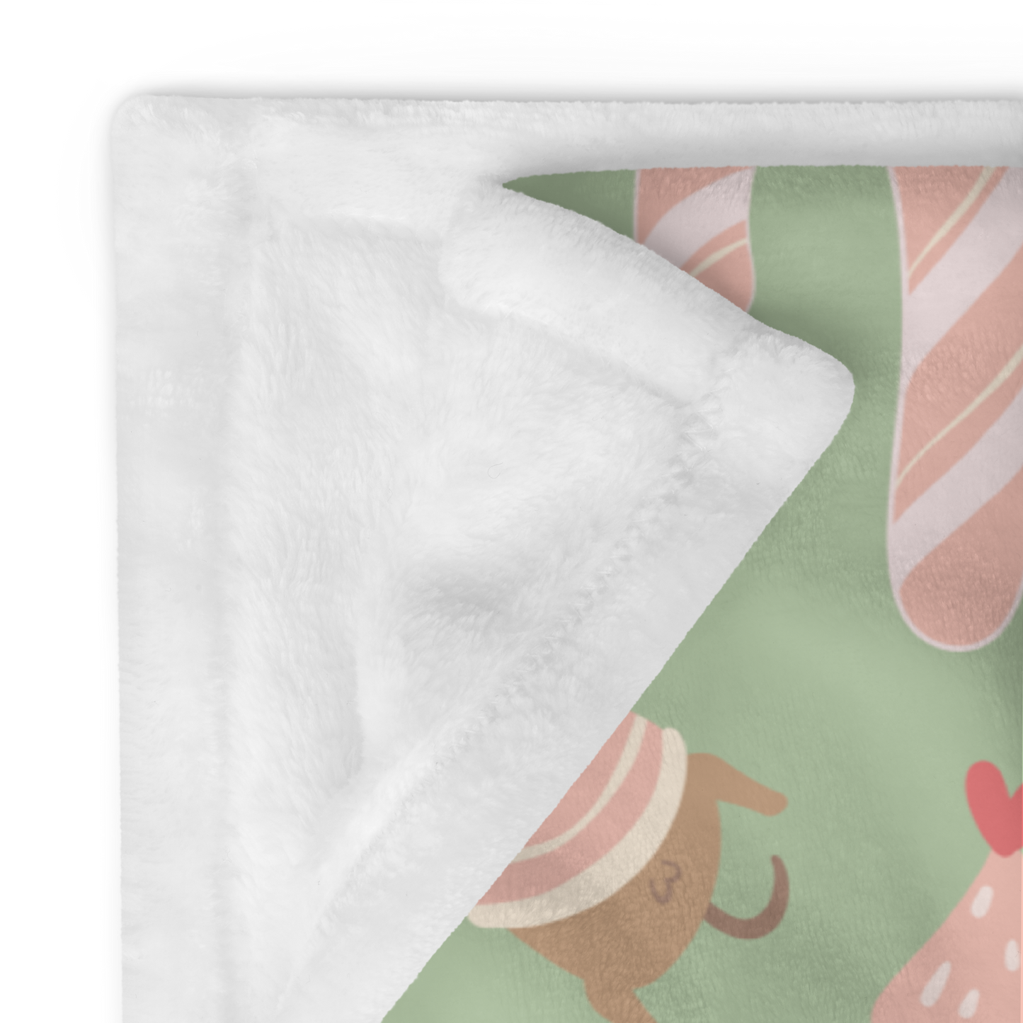 Pinky Pooch Christmas Throw Blanket
