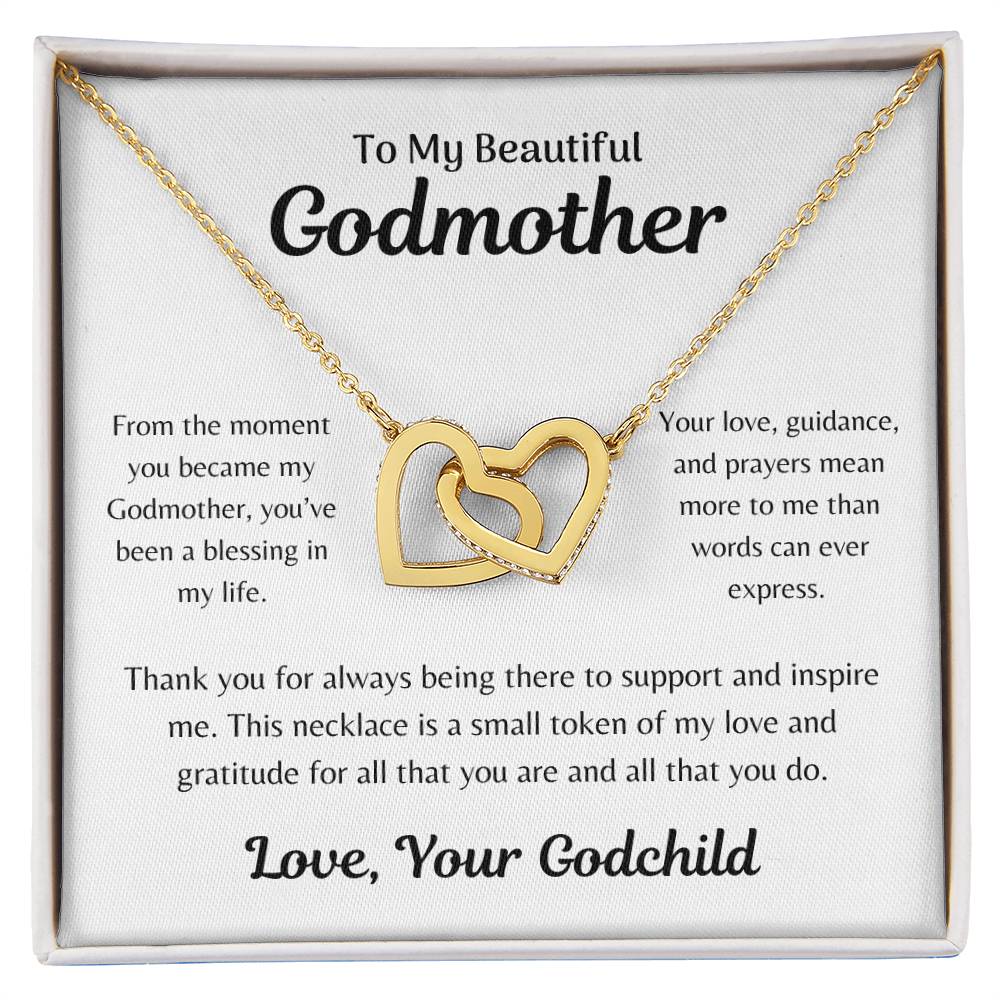 Godmother Interlocking Hearts Necklace | Godchild | Goddaughter | Godson