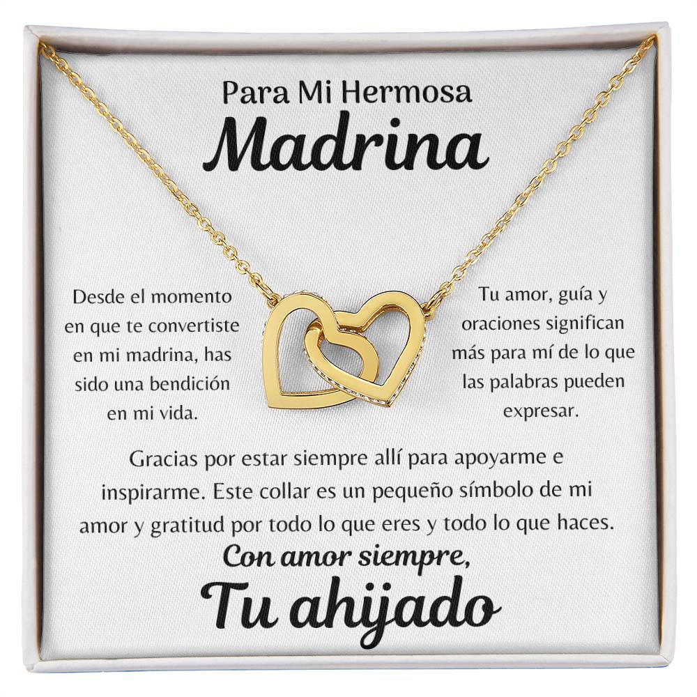 Madrina | Collar de Corazones Entrelazados | Ahijado | Godmother Necklace Spanish