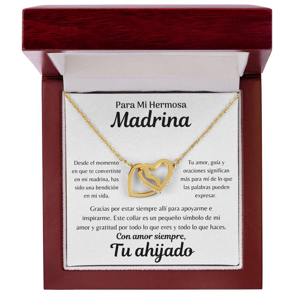 Madrina | Collar de Corazones Entrelazados | Ahijado | Godmother Necklace Spanish