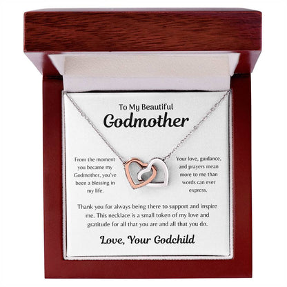 Godmother Interlocking Hearts Necklace | Godchild | Goddaughter | Godson