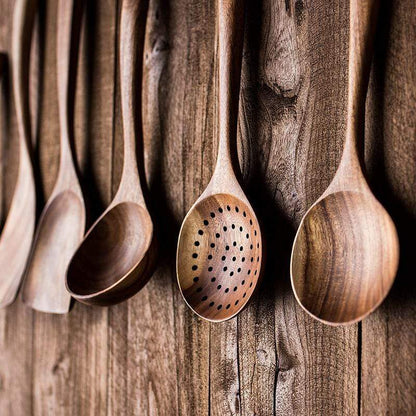 Teak Wood Kitchen Utensils Set of 7